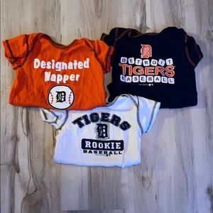 Detroit Tigers set of 3 onesies
